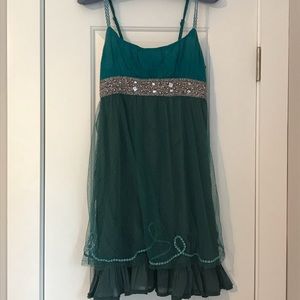 Free People Teal Party Dress